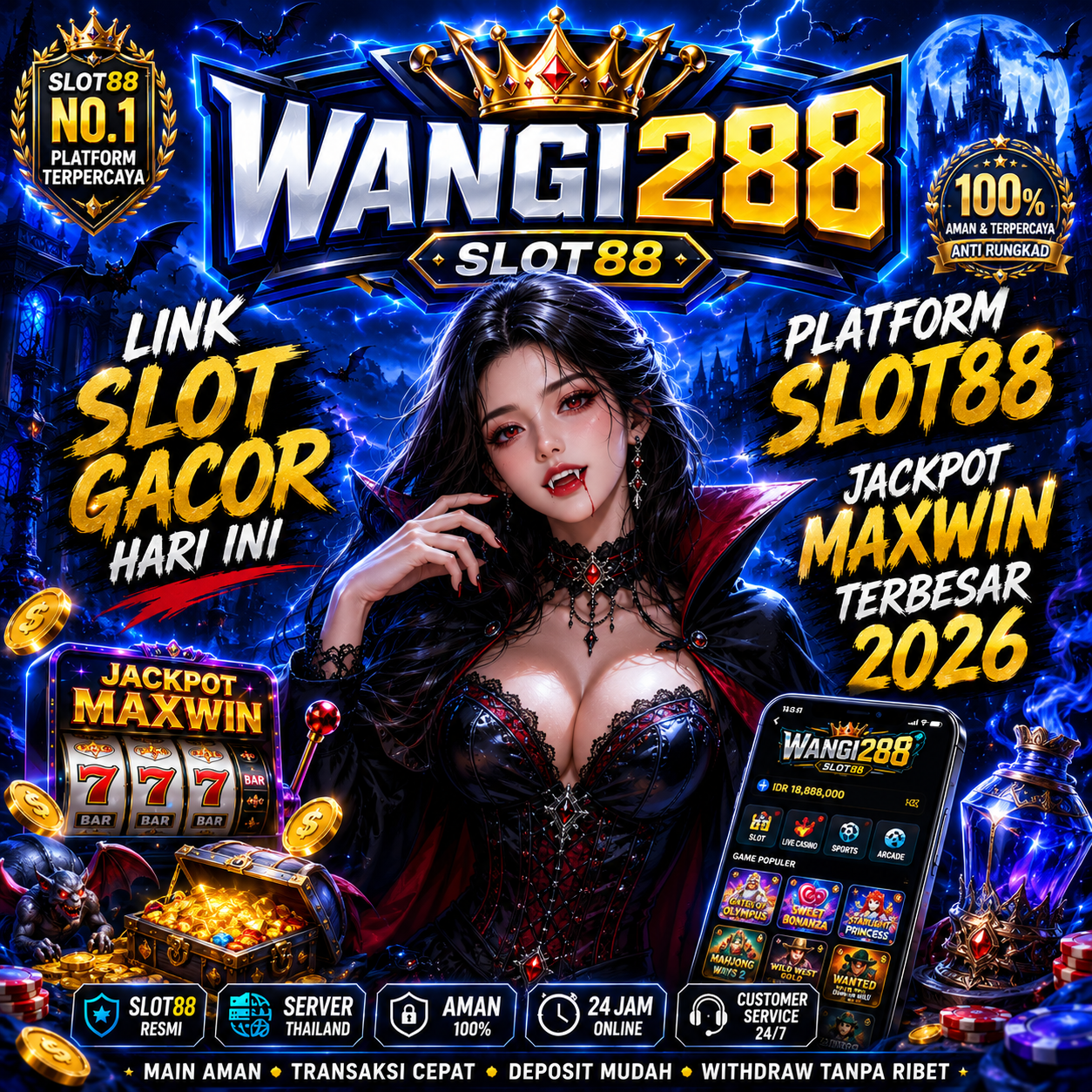 WANGI288: Link Slot Gacor Hari Ini Platform Slot88 Jackpot Maxwin Terbesar 2026